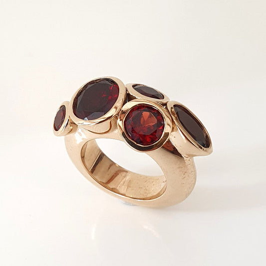 Garnet Bronze My Octopus Ring