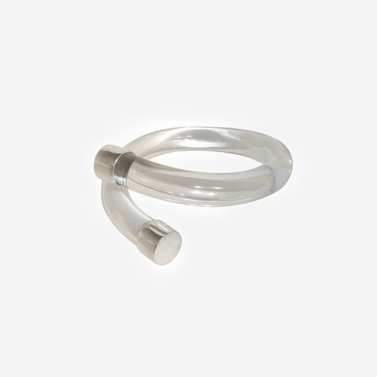 Clear Twisted Rod Cuff