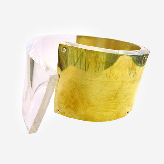 Wrapped clear Brass Cuff